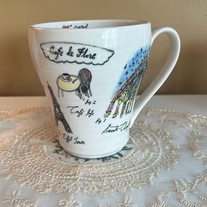Dira Pyari Anthropologie Mug very good/like new condition. French illustrations